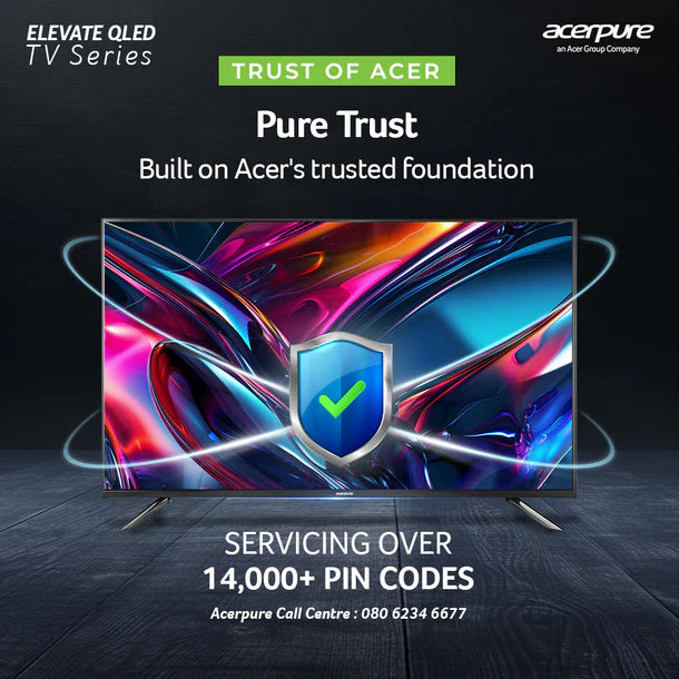 Acerpure by Acer (2024 Series) 139 cm ELEVATE TV(55 inch) Ultra HD (4K) QLED Smart Google TV with Google OS | Dolby Audio