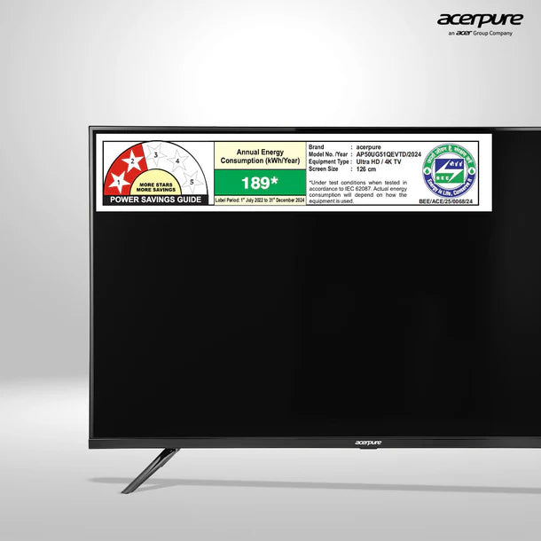 Acerpure by Acer (2024 Series) 127 cm ELEVATE TV(50 inch) Ultra HD (4K) QLED Smart Google TV with Google OS | Dolby Audio