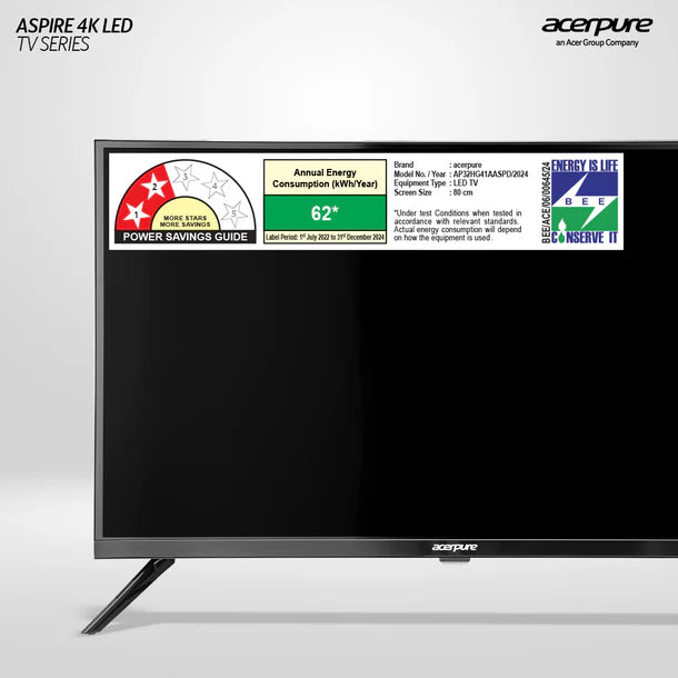 Acerpure 32 inch HD(AP32HG41AFLAD)D-LED, Google TV