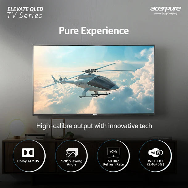 Acerpure by Acer (2024 Series) 127 cm ELEVATE TV(50 inch) Ultra HD (4K) QLED Smart Google TV with Google OS | Dolby Audio