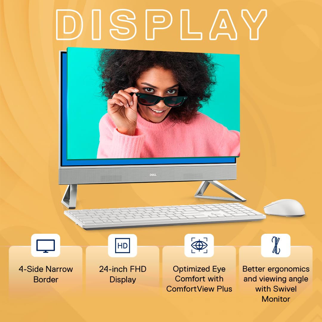 DELL AIO 5420 ID54200YG9G001ORW3 – 23.8-inch FHD Display, Intel Core i5 13th Gen Processor, 512GB SSD, 8GB DDR4 RAM