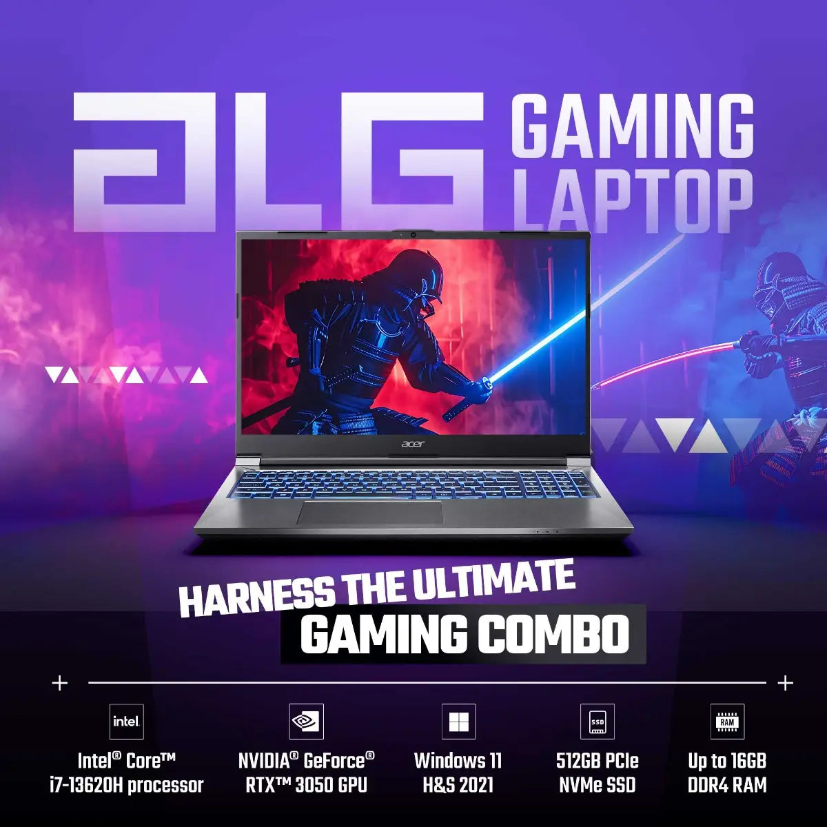 ACER ALG GAMING UN.34LSI.001 I7-13620H/16GB RAM /512GB SSD/ 6GB RTX 3050/15.6 FHD /WIN11 SL/STEEL GREY LAPTOP