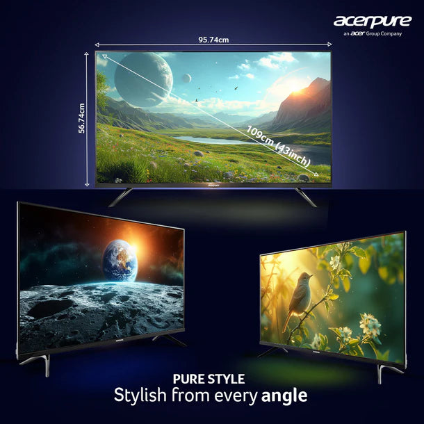 Acerpure 109 cm (43 inch) Aspire Series FHD Ready LED Smart Google TV (Black)