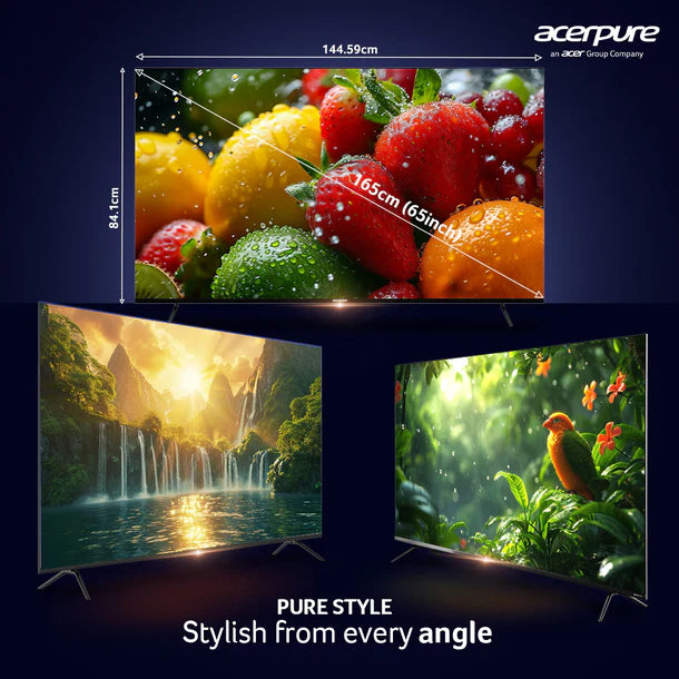 Acerpure 165 cm (65 inch) Swift series UHD 4K Ready LED Smart Google TV (Black)