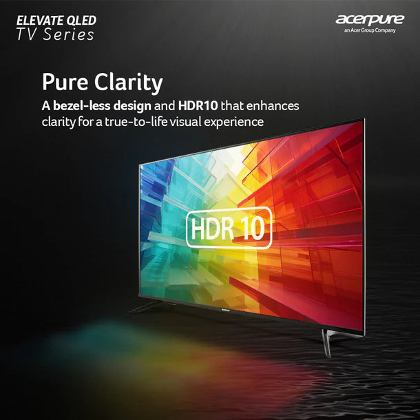 Acerpure by Acer (2024 Series) 139 cm ELEVATE TV(55 inch) Ultra HD (4K) QLED Smart Google TV with Google OS | Dolby Audio