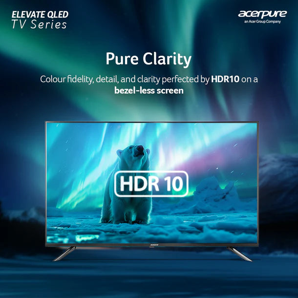 Acerpure by Acer (2024 Series) 127 cm ELEVATE TV(50 inch) Ultra HD (4K) QLED Smart Google TV with Google OS | Dolby Audio