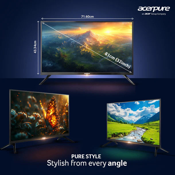 Acerpure 80 cm (32 inch) Aspire HD Ready LED Smart Google TV (Black)