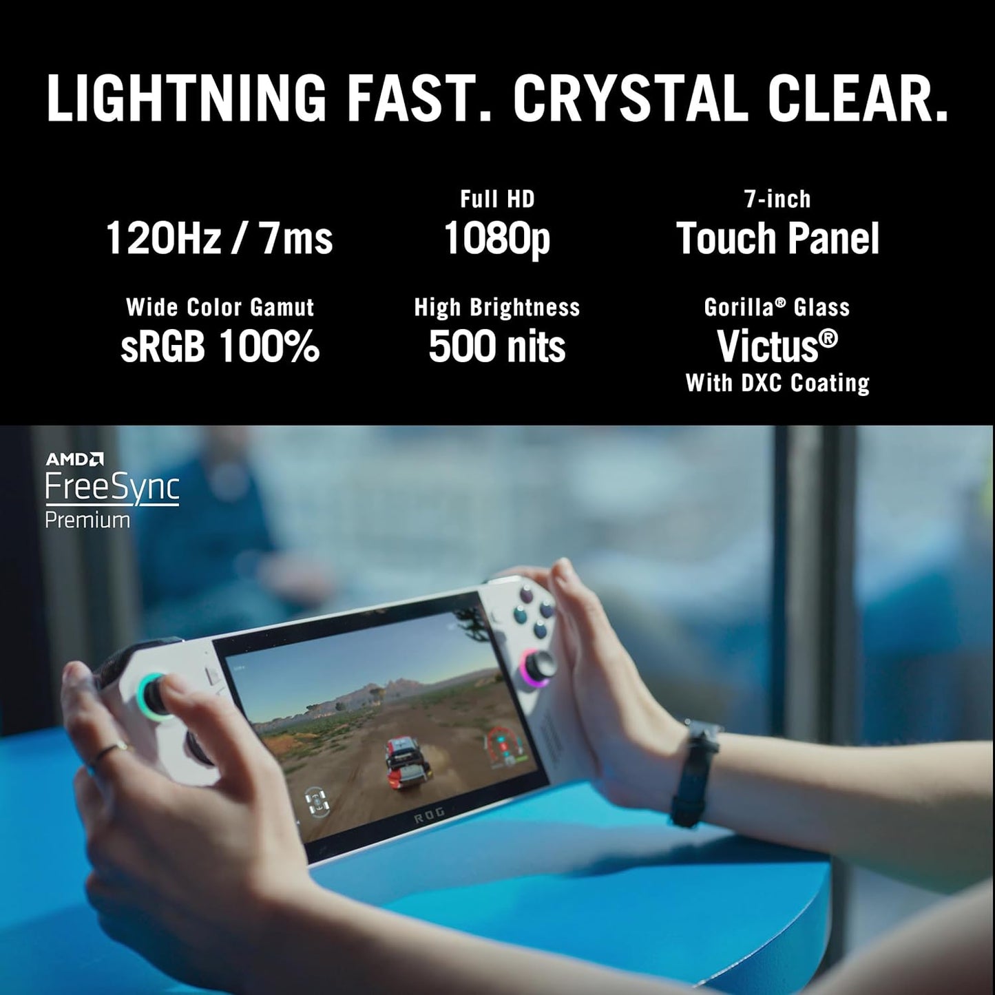 ASUS ROG Ally Handheld Gaming Console (17.78cm (7)/120Hz/AMD Ryzen Z1 Extreme Processor/16GB/512GB SSD/Windows 11 Home/White) RC71L-NH001W