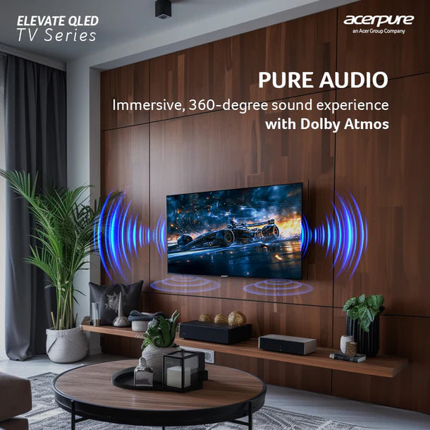 Acerpure by Acer (2024 Series) 80 cm ELEVATE TV(32 inch) HD (4K) QLED Smart Google TV with Google OS | Dolby Audio