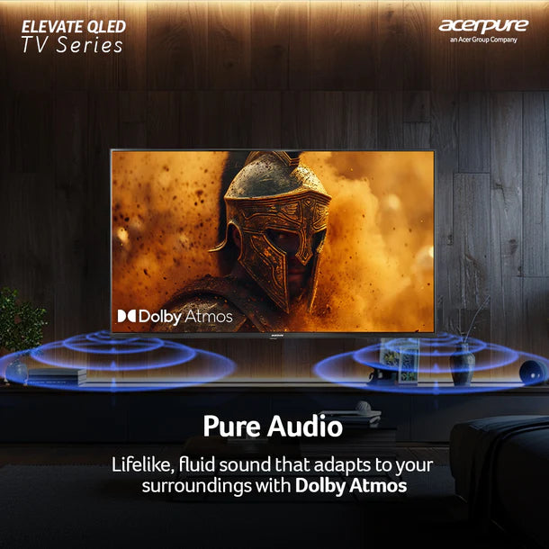 Acerpure by Acer (2024 Series) 139 cm ELEVATE TV(55 inch) Ultra HD (4K) QLED Smart Google TV with Google OS | Dolby Audio