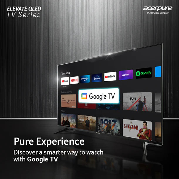 Acerpure by Acer (2024 Series) 127 cm ELEVATE TV(50 inch) Ultra HD (4K) QLED Smart Google TV with Google OS | Dolby Audio