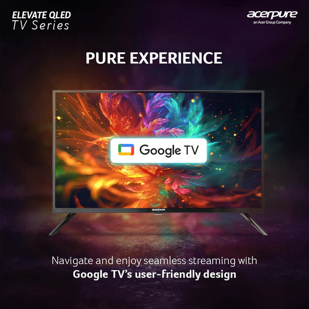 Acerpure by Acer (2024 Series) 80 cm ELEVATE TV(32 inch) HD (4K) QLED Smart Google TV with Google OS | Dolby Audio