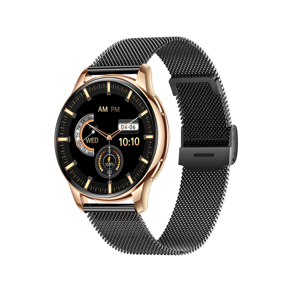 URBAN SAMRT WATCH ONYX GOLD DIAL WITH BLACKSTRAP