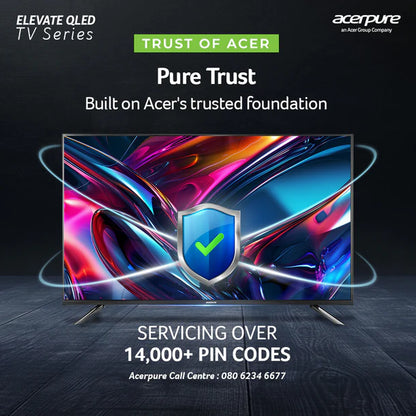 Acerpure by Acer (2024 Series) 139 cm ELEVATE TV(55 inch) Ultra HD (4K) QLED Smart Google TV with Google OS | Dolby Audio
