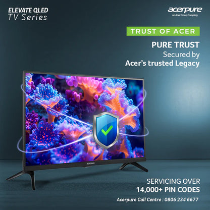 Acerpure by Acer (2024 Series) 80 cm ELEVATE TV(32 inch) HD (4K) QLED Smart Google TV with Google OS | Dolby Audio