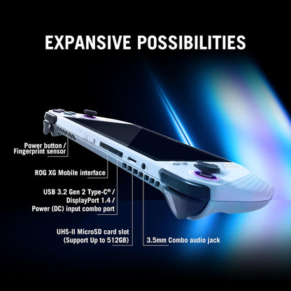 ASUS ROG Ally Handheld Gaming Console (17.78cm (7)/120Hz/AMD Ryzen Z1 Extreme Processor/16GB/512GB SSD/Windows 11 Home/White) RC71L-NH001W
