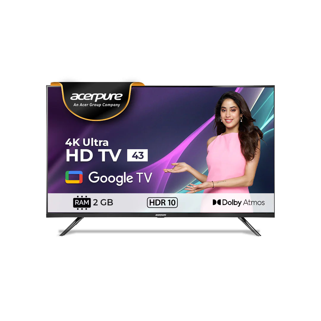 Acerpure 109 cm (43 inch) Lumivista Series UHD Ready LED Smart Google TV (Black)