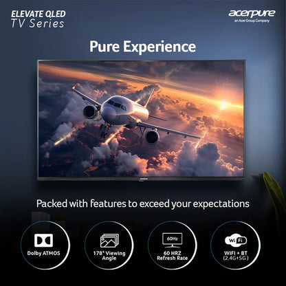 Acerpure by Acer (2024 Series) 139 cm ELEVATE TV(55 inch) Ultra HD (4K) QLED Smart Google TV with Google OS | Dolby Audio