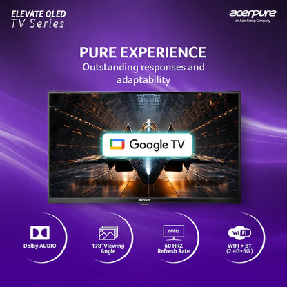 Acerpure by Acer (2024 Series) 80 cm ELEVATE TV(32 inch) HD (4K) QLED Smart Google TV with Google OS | Dolby Audio