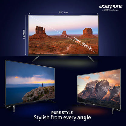 Acerpure 109 cm (43 inch) Lumivista Series UHD Ready LED Smart Google TV (Black)