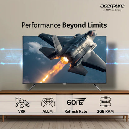 Acerpure 109 cm (43 inch) Lumivista Series UHD Ready LED Smart Google TV (Black)