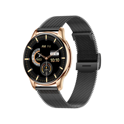 URBAN SAMRT WATCH ONYX GOLD DIAL WITH BLACKSTRAP