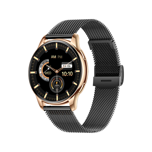 URBAN SAMRT WATCH ONYX GOLD DIAL WITH BLACKSTRAP